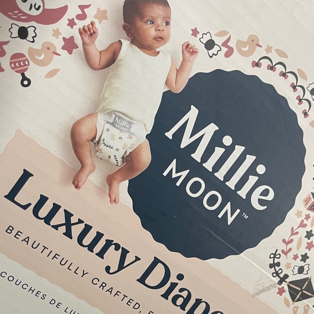 Millie Moon Luxury Diapers Sz Newborn 34